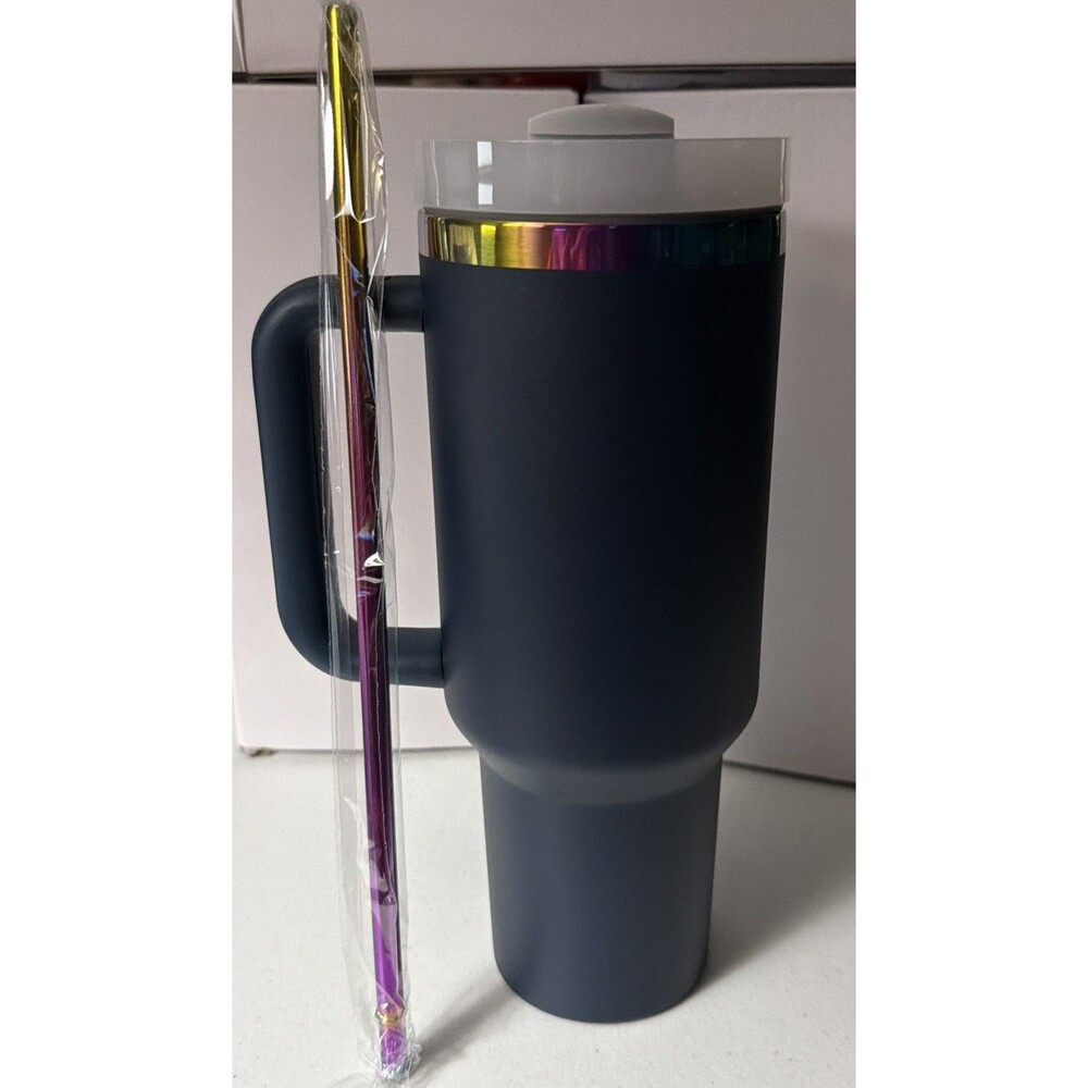 40oz  STAINLESS STEEL RAINBOW TRAVELER TUMBLER , VACCUMM INSULATED, SLEEK